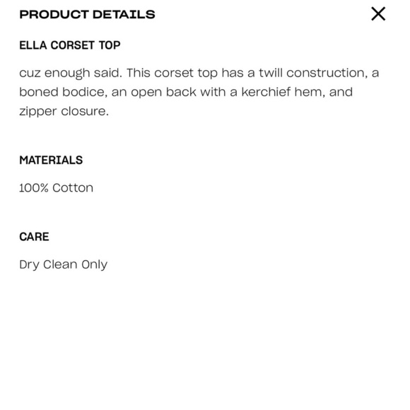 Dolls Kill Dyln Crop Top. NWOT. Medium Ella Corset top. - Picture 7 of 10
